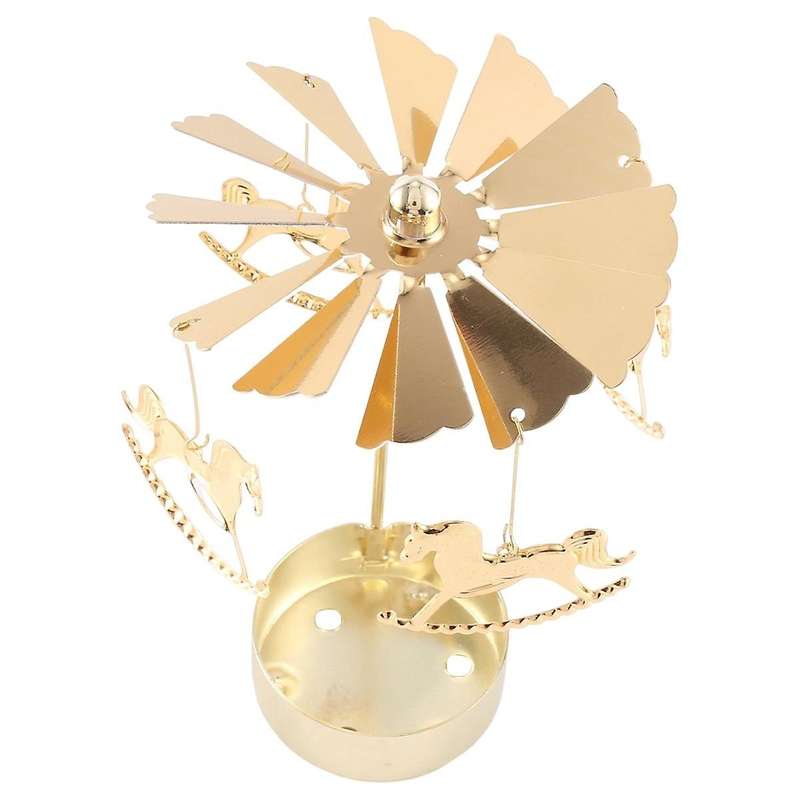 2PCS Gold Metal Candle Holders Room Decoration Rotating Candle Holders Gold Hot Rotating Candle Hol