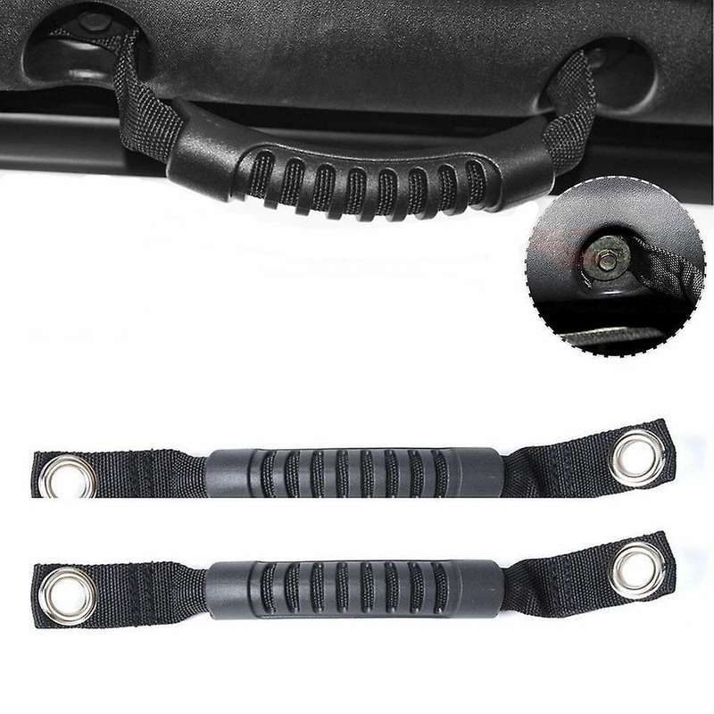 2Pcs Grab Handles Black Rear Safety Grab Padded Roll Bars for Wrangler JK TJ
