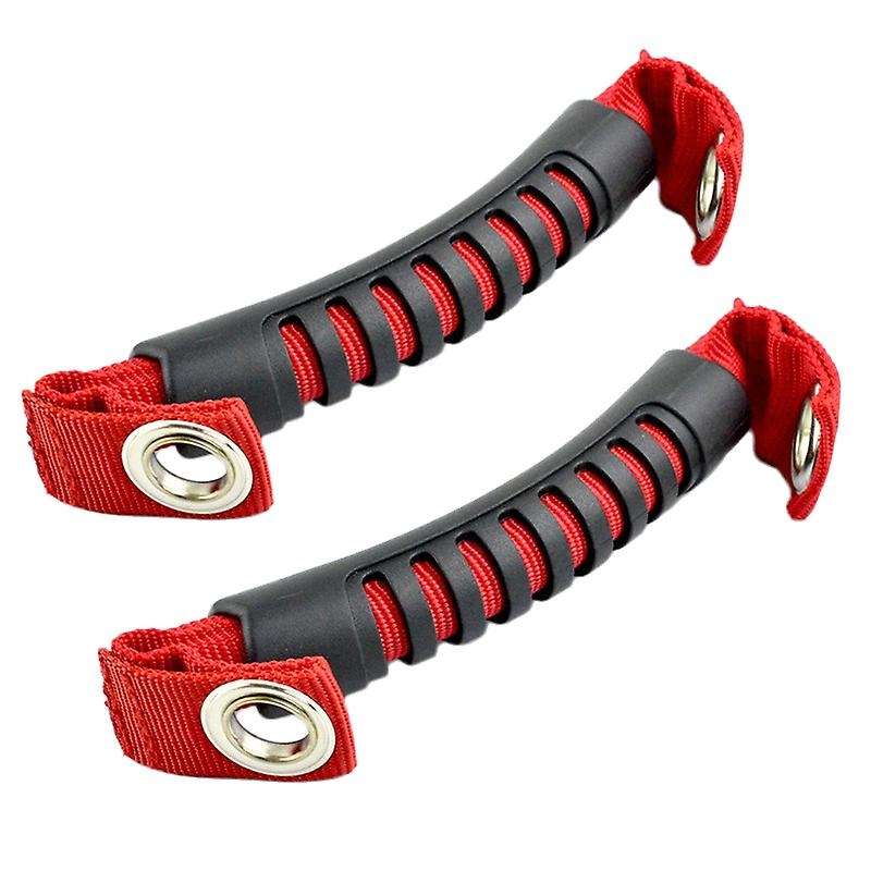 2Pcs Grab Handles Red Rear Seat Safety Grab Padded Roll Bars for JK TJ