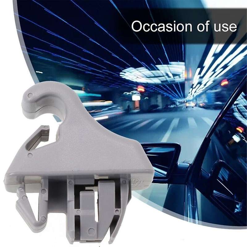 2Pcs Gray Sun Visor Hook Holder Clip MR779704 MR779705 for Montero MK3 2000-2006 Sunvisor Hanger Hoo