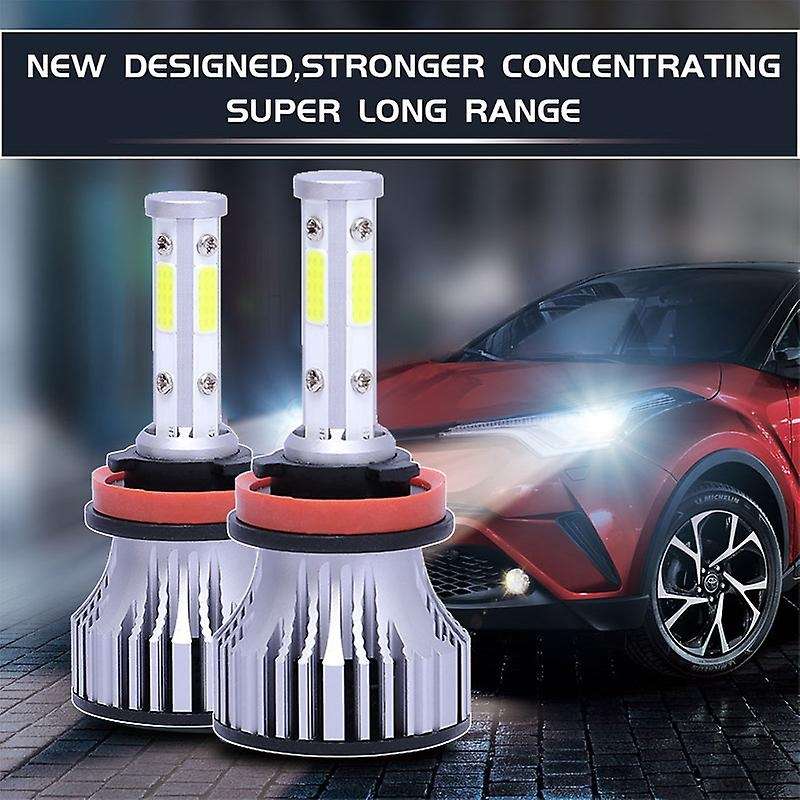 2Pcs H11 H8 H9 LED Headlight Bulbs Conversion Kit Car Headlamp 20000LM 6500K 100W Cool White Hi/Lo B