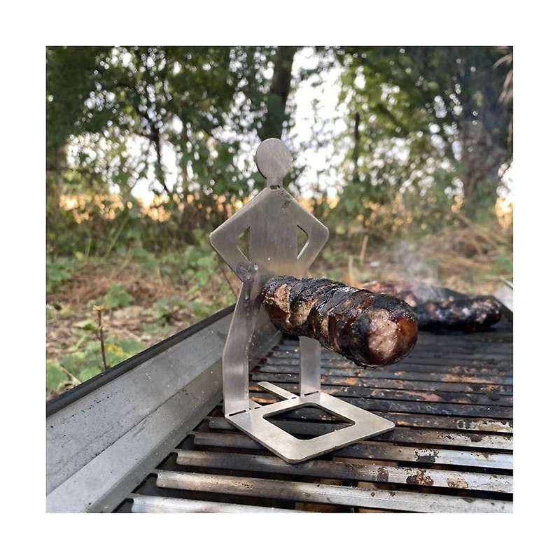 2Pcs Grill Holder Portable Funny Grilled Sausage for Boys Girls Detachable Sign Outdoor Party