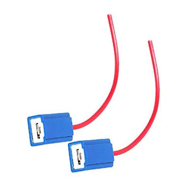 2Pcs H1/H3 Female Lamp Ceramic Plug Headlight Harness Wiring Wire Socket