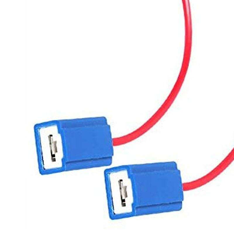 2Pcs H1/H3 Female Lamp Ceramic Plug Headlight Harness Wiring Wire Socket
