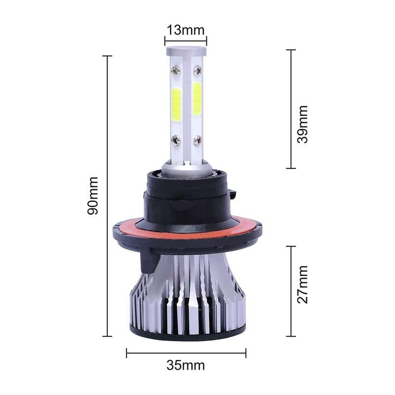 2Pcs H13 9008 LED Headlight Bulbs Conversion Kit Car Headlamp 20000LM 6500K 100W Cool White Hi/Lo Be