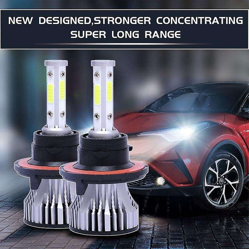2Pcs H13 9008 LED Headlight Bulbs Conversion Kit Car Headlamp 20000LM 6500K 100W Cool White Hi/Lo Be