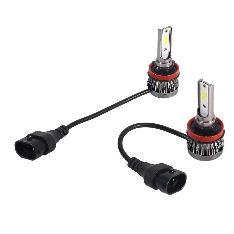 2Pcs H11/H8/H9 Mini1 Led Headlight 36W 6000Lm Cob Bulbs Kit Hi/Low Beam 6000K