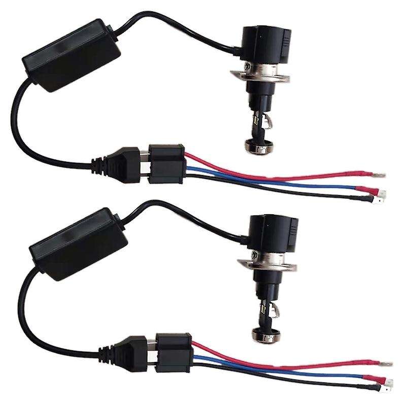 2Pcs H7 Mini Projector Lens for Automobile Motorcycle High Low Beam LED Conversion Kit Lamp Cut Line