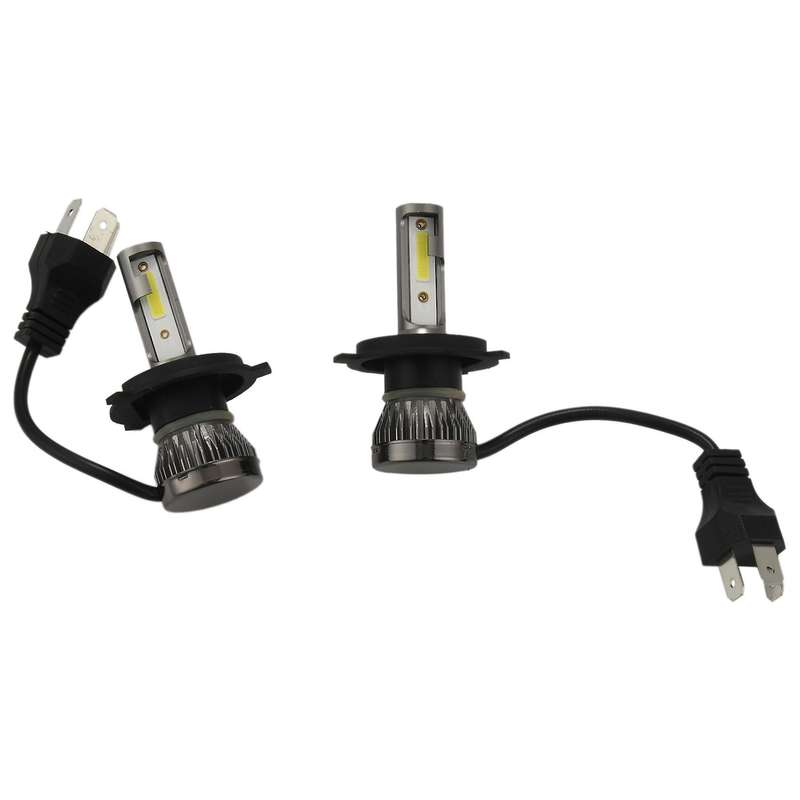 2Pcs H4/Hb2/9003 Mini1 Led Headlight 36W 6000Lm Cob Bulbs Kit Hi/Low Beam 6000K