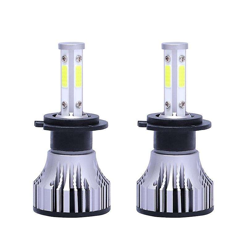 2Pcs H7 LED Headlight Bulbs Conversion Kit Car Headlamp 20000LM 6500K 100W Cool White Hi/Lo Beam 4 S