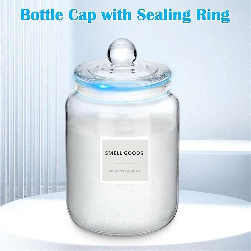 2pcs Half Gallon Glass Jars with Airtight Lids for Laundry Detergent, , Flour, (67 Oz), 24 Labels