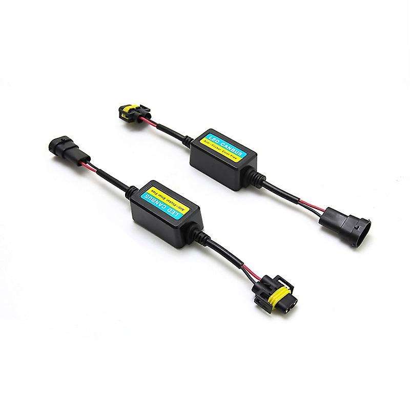 2Pcs H8 H9 H11 LED Conversion Kit Headlight Canbus Error Free Anti Flicker Capacitors Resistor Wirin