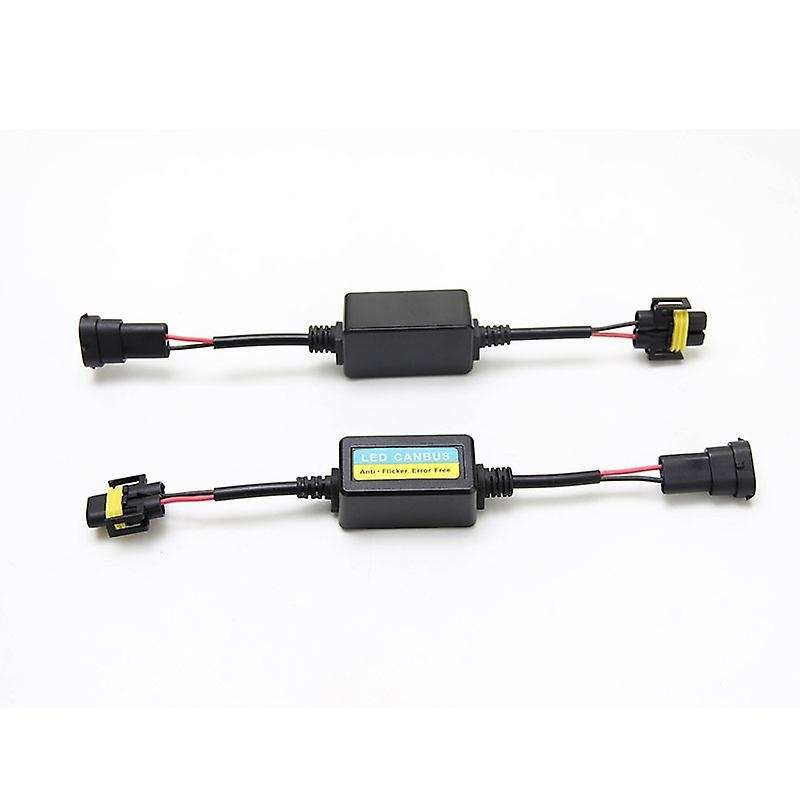 2Pcs H8 H9 H11 LED Conversion Kit Headlight Canbus Error Free Anti Flicker Capacitors Resistor Wirin