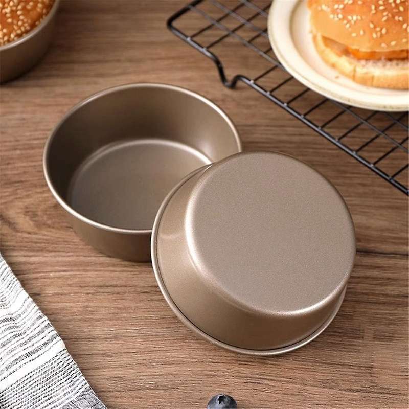 2pcs Hamburger Mold Circle Stencil Stainless Steel Saucepan Sphere Cake Pan Toaster Oven Pans Pizza
