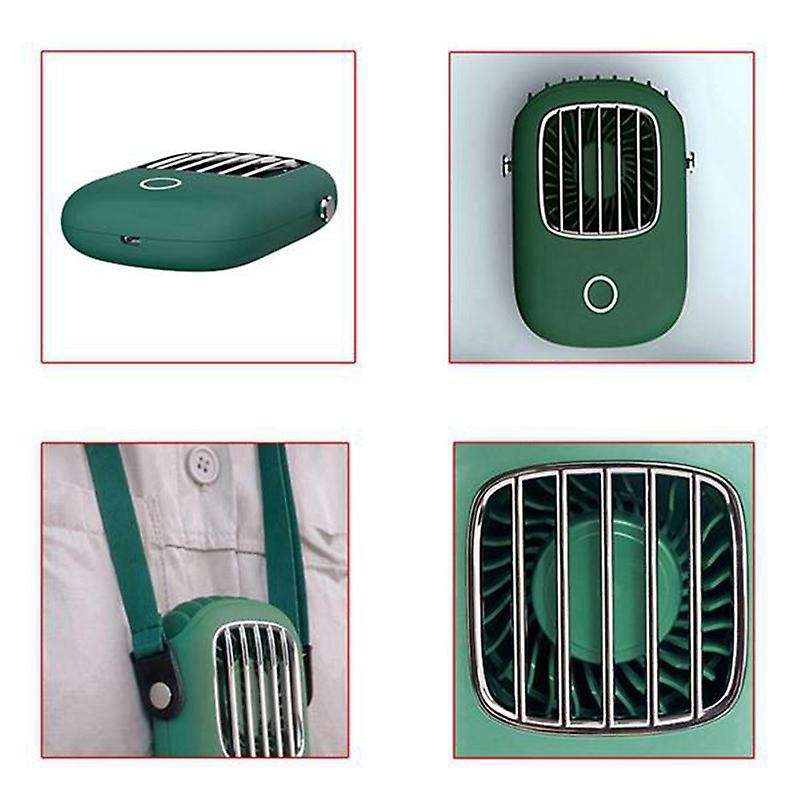 2PCS Hanging Neck Fan Portable Lazy Outdoor USB Lanyard Fan for Office, Dormitory, Outdoor
