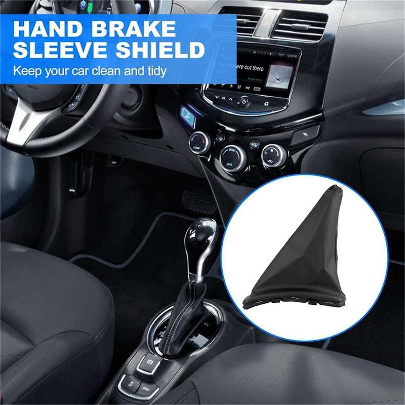 2pcs Handbrake Gaiter Cover Hand Brake Boot Black Pu Leather for Spark 2011-2016