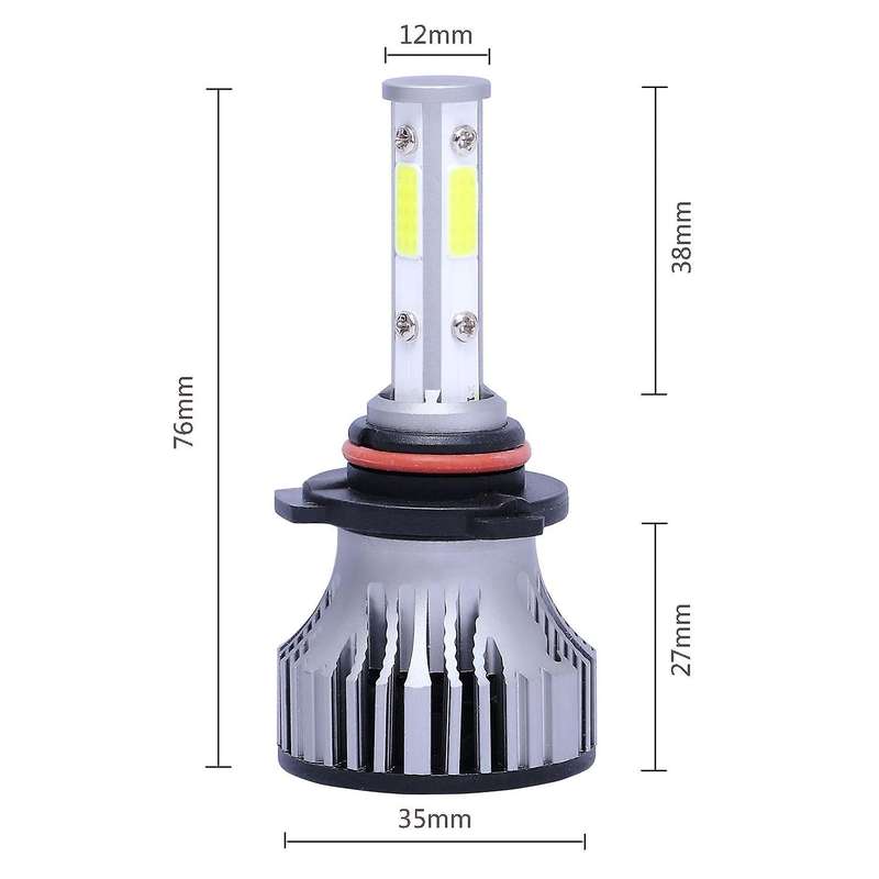 2Pcs HB3 9005 LED Headlight Bulbs Conversion Kit Car Headlamp 20000LM 6500K 100W Cool White Hi/Lo Be