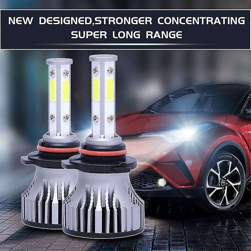 2Pcs HB3 9005 LED Headlight Bulbs Conversion Kit Car Headlamp 20000LM 6500K 100W Cool White Hi/Lo Be