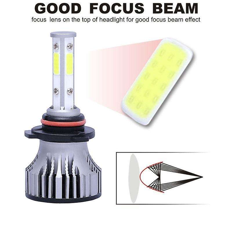 2Pcs HB3 9005 LED Headlight Bulbs Conversion Kit Car Headlamp 20000LM 6500K 100W Cool White Hi/Lo Be