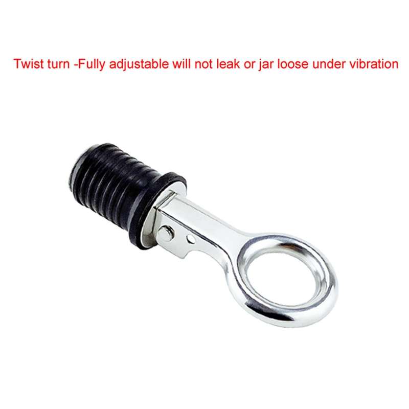 2Pcs Handle Rubber Drain Plug Snap Tight Flip Style Hull Livewell Bilge Transom Seawall Marine Boat