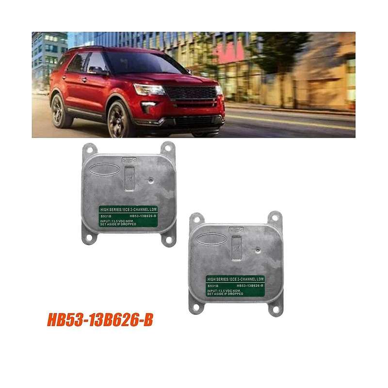 2pcs Hb53-13b626-b Headlight Unit Controller Module for Explorer 2017-2019 Car Light Drive