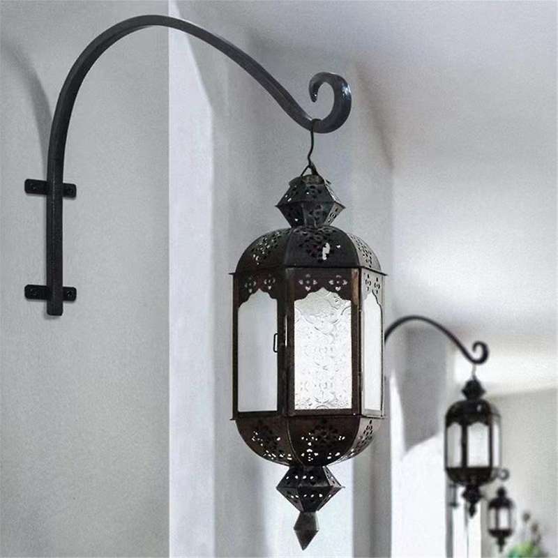2PCS Heavy Duty Hanging Plant Bracket, 16Inch Outdoor Wall Curved Hanging Bracket for Hanging Flower