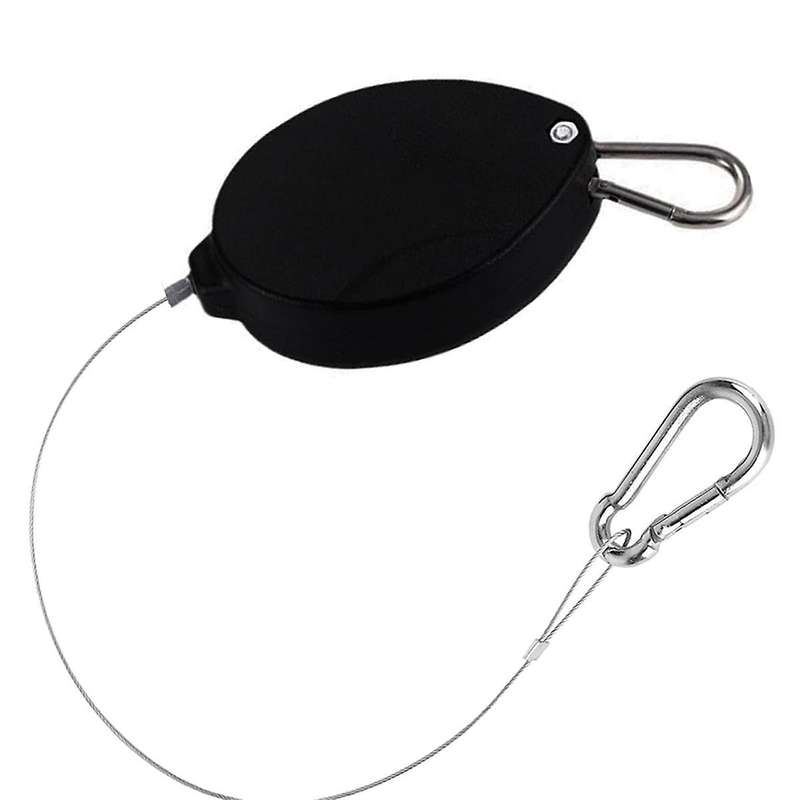 2Pcs Heavy Duty Retractable Plant Hanger Adjustable Plant Pulley Hook for Garden Flower Baskets and