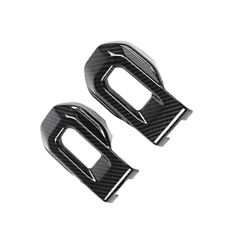 2Pcs Hood Latch Lock Catch Decoration Cover Trim for Wrangler JL JLU JT 2018-2023 ABS Carbon Fiber