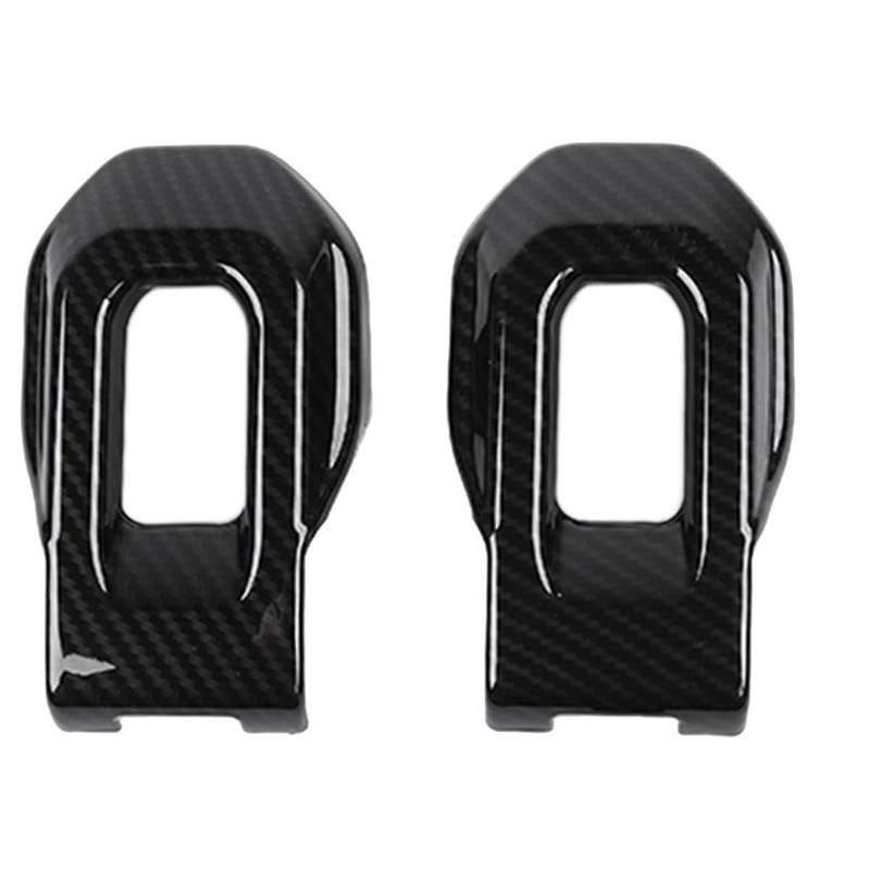 2Pcs Hood Latch Lock Catch Decoration Cover Trim for Wrangler JL JLU JT 2018-2023 ABS Carbon Fiber