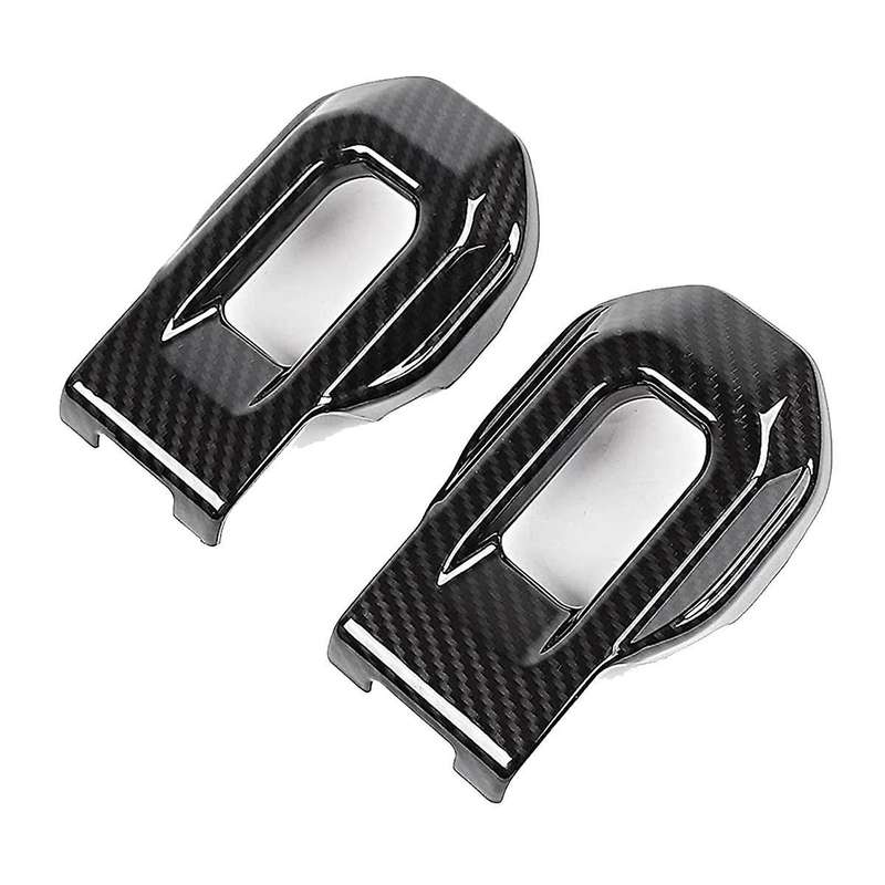 2Pcs Hood Latch Lock Catch Decoration Cover Trim for Wrangler JL JLU JT 2018-2023 ABS Carbon Fiber