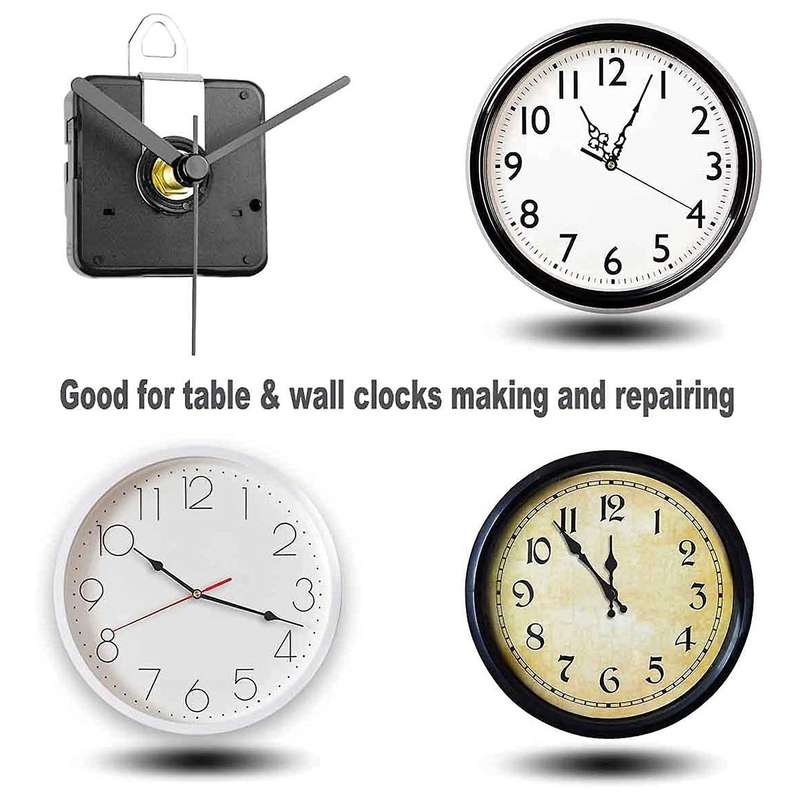 2Pcs High Torque Silent Clock Movement Mechanism with 4 Different Quartz Motor Kit Repair Parts Repl