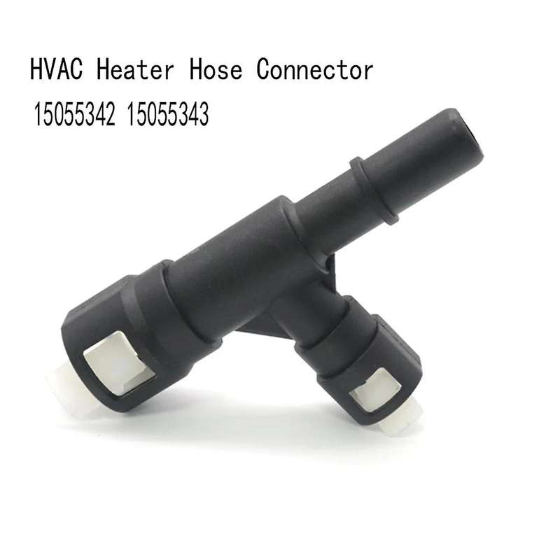 2PCS HVAC Heater Hose Connector for Escalade 02-14 15055342 15055343 Black