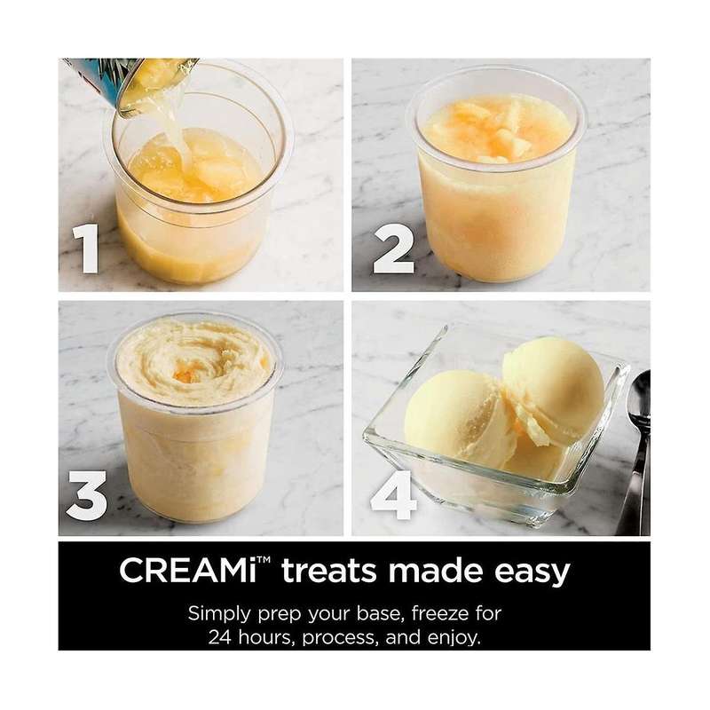 2pcs Ice Cream Pints for Ninja Cn301co Series Creami Pints Leak-proof Dessert Gelato Sorbet Homemad