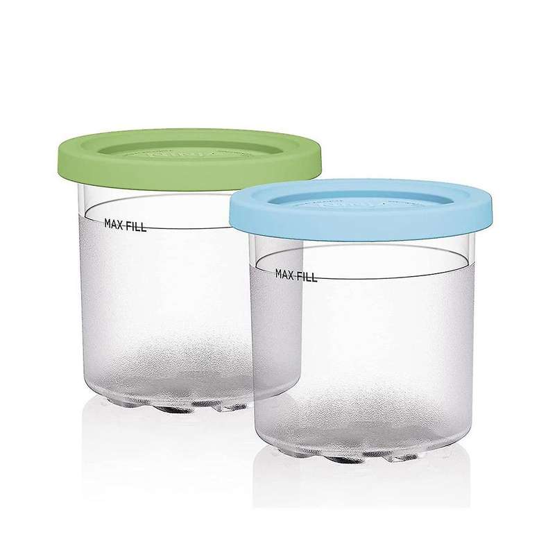 2pcs Ice Cream Pints for Ninja Cn301co Series Creami Pints Leak-proof Dessert Gelato Sorbet Homemad