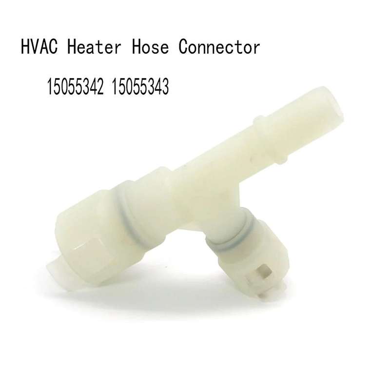 2PCS HVAC Heater Hose Connector for Escalade 02-14 15055342 15055343 White