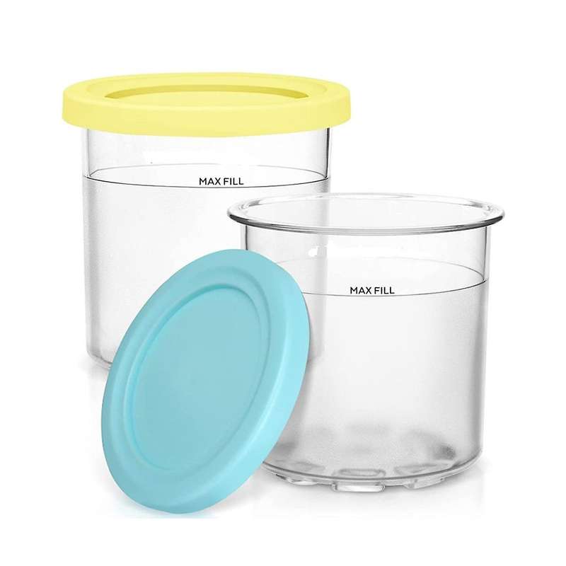 2pcs Ice Cream Pints and Lids for Ninja Creami Nc301 Nc300 Nc299amz Series Ice Cream Storage Contai