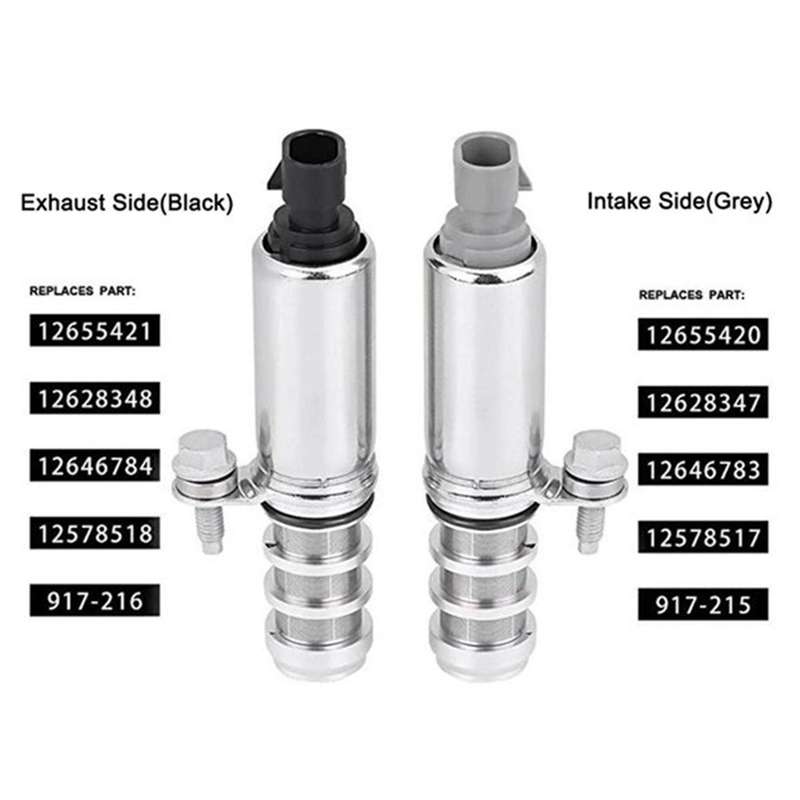 2Pcs Intake & Exhaust Camshaft Position Actuator Solenoid Valve Kit for HHR 2.0L 2.2L