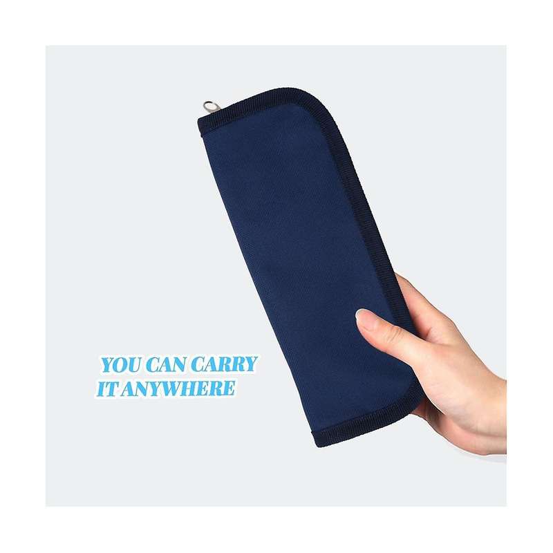 2PCS Insulin Cooler Travel Case Diabetic Medication Organizer Cooler Bag Navy Blue