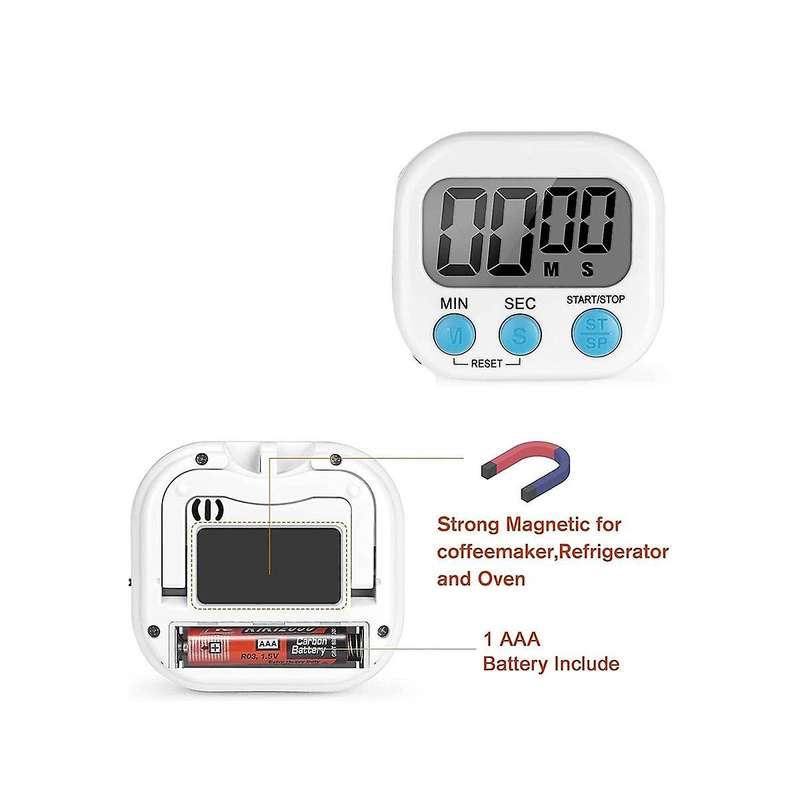 2pcs Kitchen Timer , Magnetic Digital Timers Loud Alarm Kitchen Timers for Upgrade Classroom Timer