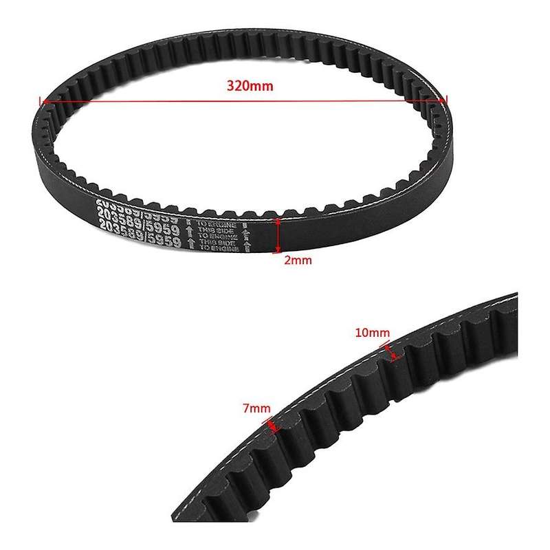 2Pcs Kart Drive Belt 30 Series Replaces 5959 Comet 203589 203589A