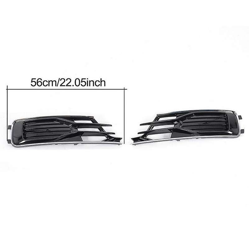 2PCS L+R Front Fog Light Lamp Bumper Grille Cover for  A6 C7 2016-2018