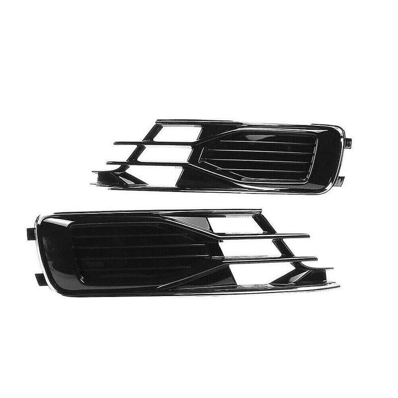 2PCS L+R Front Fog Light Lamp Bumper Grille Cover for  A6 C7 2016-2018