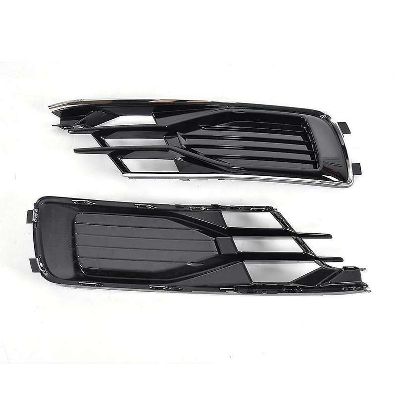2PCS L+R Front Fog Light Lamp Bumper Grille Cover for  A6 C7 2016-2018