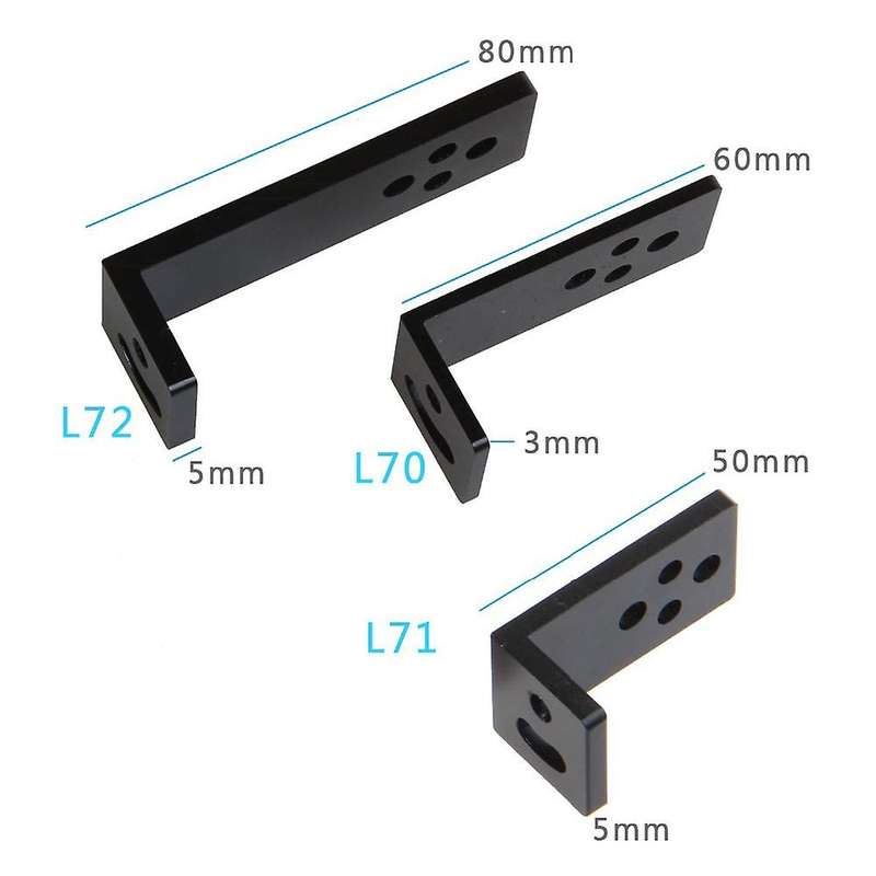 2PCS L71 Universal Motorcycle Headlight LED Expansion Bracket Spotlight Holder Clamp for , 50mm Leng