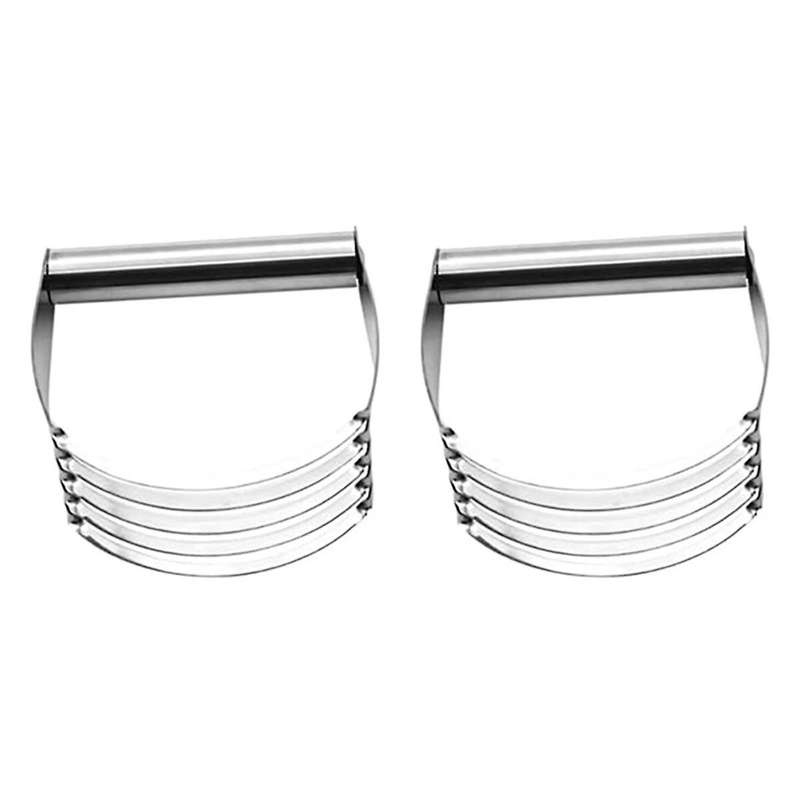 2pcs Kitchen-tools Dough Blender for Mixing Butter Flour Mixer Stainless Steel Pastry Cutter Stainl