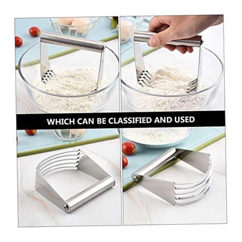 2pcs Kitchen-tools Dough Blender for Mixing Butter Flour Mixer Stainless Steel Pastry Cutter Stainl
