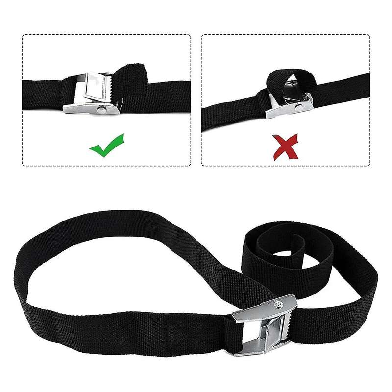 2PCS Lashing Straps with Buckles Adjustable, Up to 600Lbs, Tie Down for Motorcycle, Cargo, Trucks, T