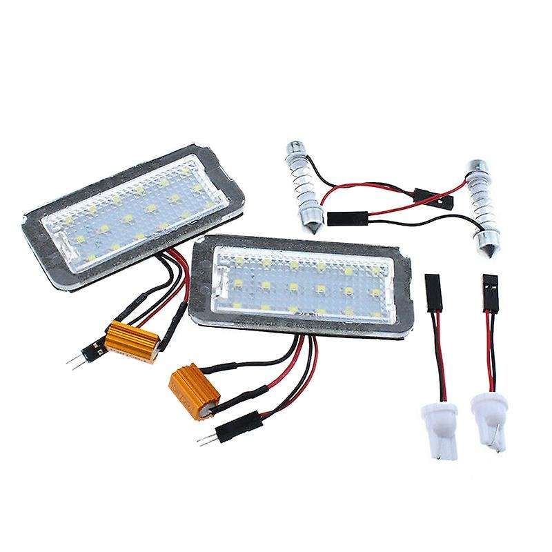 2Pcs LED 6000K Car License Plate Light for 500