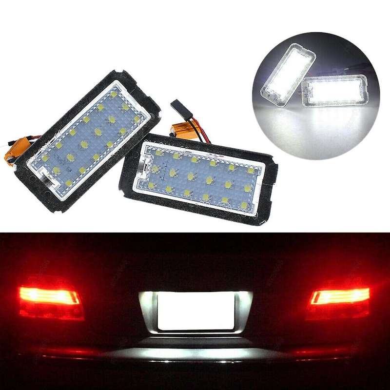 2Pcs LED 6000K Car License Plate Light for 500