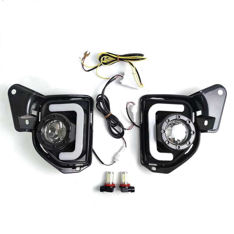 2Pcs LED ABS Daytime Running Light Compatible Toyota Hiace with Turn Signal